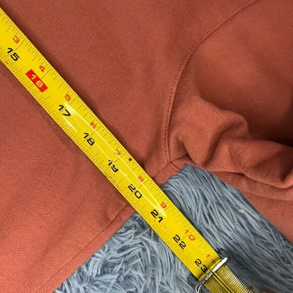 Zara Crewneck Sweatshirt Size Medium Mens Classic Salmon Casual Preppy - Picture 10 of 11